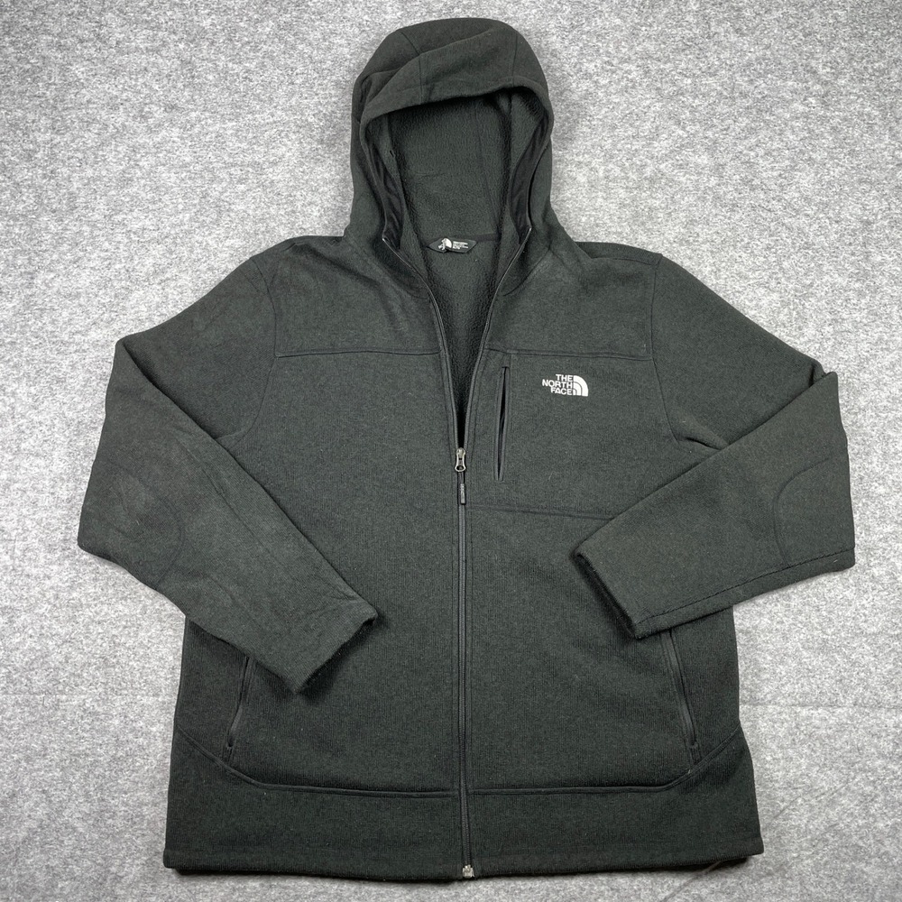 The North Face Hoodie Mens XL Charcoal Grey Gordon Lyons Full Zip Fleece Jacket